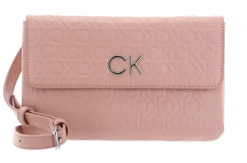 Calvin Klein Re-Lock Double Crossbody EMB Mono Cafe Au Lait von Calvin Klein