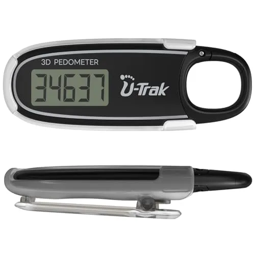 U-Trak 3D-Schrittzähler – Präziser Clip-On Schritt-Tracker für alle Altersgruppen