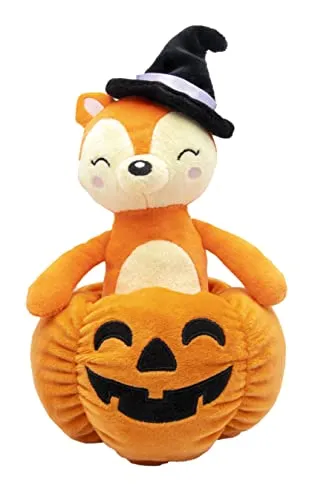 Joy Toy - Halloween Fuchs Plüsch 14x14x25 cm im Kürbis