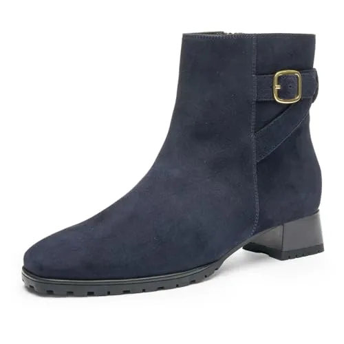 ara Damen Graz Stiefelette, BLAU, 38 EU Weit - Wanderschuhe mit Wechselfußbett und High Soft-Technologie für höchsten Komfort beim Wandern.