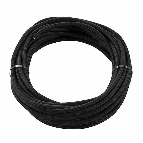 Kabel PVC 3G0,75 H03VV-F mit schwarzem Webstoff bedeckt