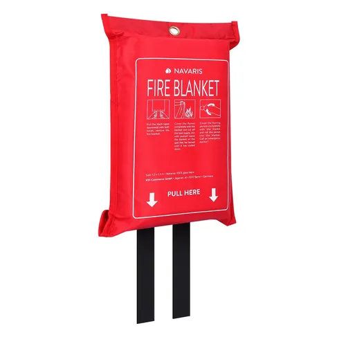 Löschdecke Glasfaser 1,2x1,2m Feuerlöschdecke Fettbrände Brandschutzdecke Küche