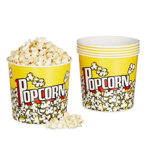 Popcorn eimer 2,8 l gelb Popcorn Kübel Popcorn Behälter Kino Eimer Popcornkübel