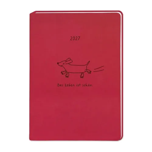 GRAFIK WERKSTATT Das Original | Terminplaner Lederlook 2027 Rot | Taschenbuch