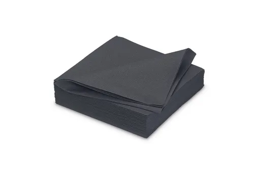 AVA Papierserviette, Servietten stoffähnlich 40x40cm 25 Stück Schwarz