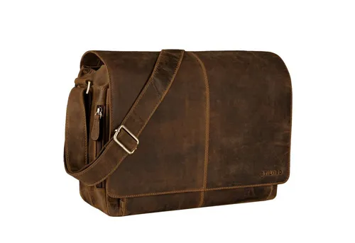 STILORD 'Alex' Vintage Ledertasche - Elegante 15,6 Zoll Laptoptasche - Aktentasche aus echtem Büffel-Leder mit praktischem Organisationssystem und verstellbarem Schultergurt für hohen Tragekomfort. Ideal für Beruf und Freizeit.