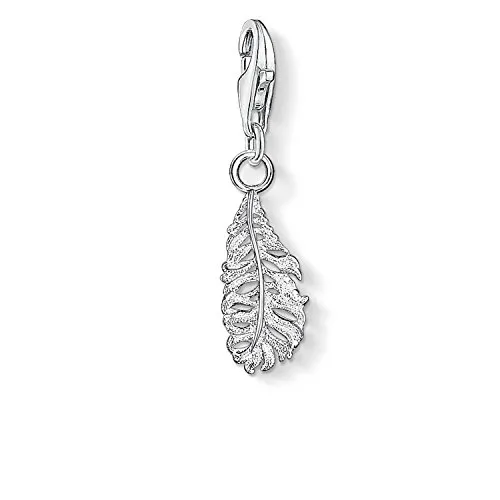 Thomas Sabo Damen Charm-Anhänger Feder 925er Sterling Silber 0775-001-12