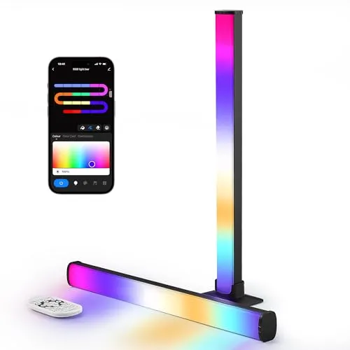 LuminexDesigns RGB Lightbar LED TV & Gaming Hintergrundbeleuchtung, 40cm Smart Light Bars, TV-Sync für Ambient Light, APP-Steuerung, Deko für Gaming-Zimmer & Geschenkidee