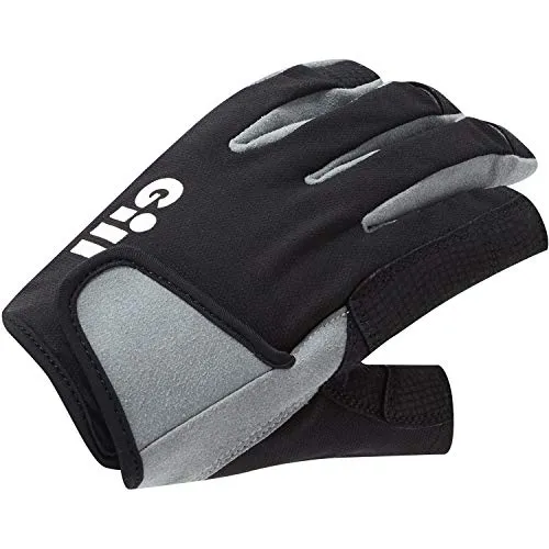 Gill Deckhand Segelhandschuhe – Langfinger mit UV-Schutz, Schwarz, Größe L