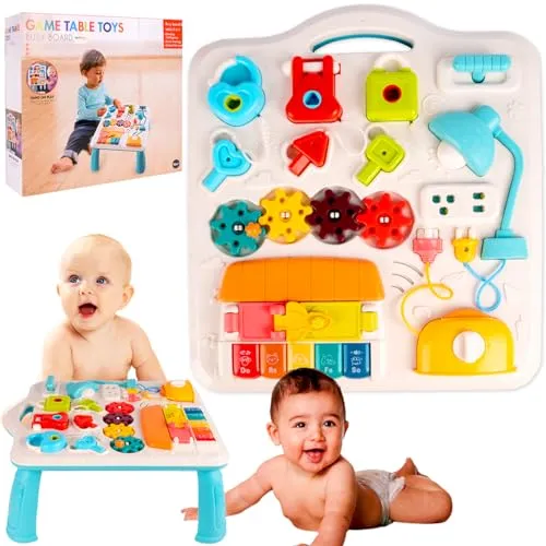 MalPlay Interaktiv Kinder Tisch Baby Spieltisch Sensorische Manipulationstafel Lernspielzeug Babyspieltisch ab 12 Monaten