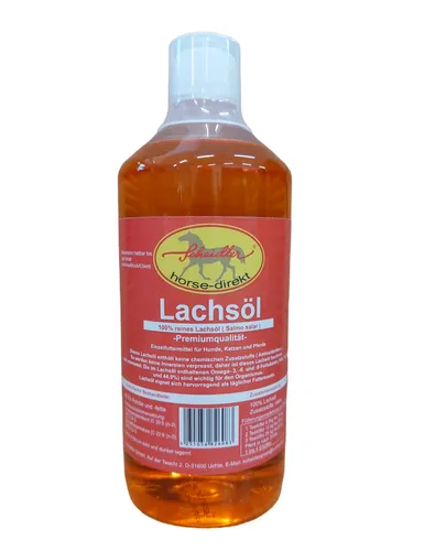 Lachsöl 1 Liter 1 A-Qualität Omege-3+6 frisch zum Barfen, Hunde, Katzen, Barföl