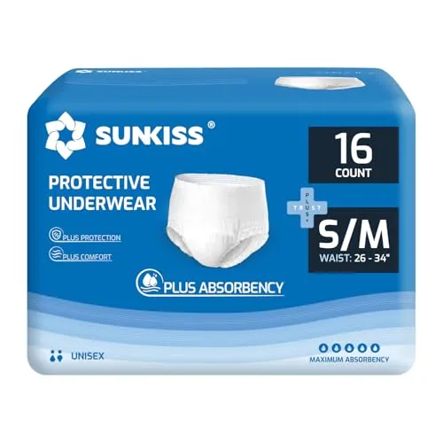 SUNKISS TrustPlus Inkontinenz Pants für Erwachsene, Saugfähige Windelhosen, Größe S/M