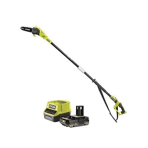 Ryobi Hochentaster RPP182020 ONE+ - Akku 18V 2,0Ah, 20cm Schwert, teleskopierbar bis 4m für müheloses Schneiden in großer Höhe