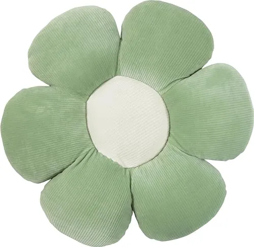 Magma Heimtexx Dekokissen „Minnie“, Pastellgrün - Kissen in Blumenform, ca. 50 cm Durchmesser, aus weichem Cordsamt, ideal für stilvolle Akzente und höchsten Komfort in Ihrem Zuhause.