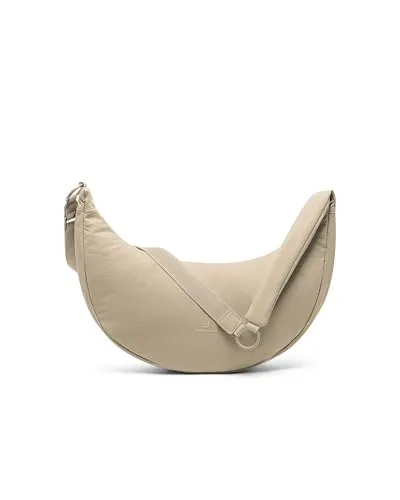 Johnny Urban Lou Medium Crossbody Bag Damen Beige - Stilvolle Half Moon Schultertasche - Entdecke die vielseitige Lou Medium Half Moon Bag: Trage sie als Schulter- oder Crossbody Bag! Mit 32 x 15 x 10 cm perfekt für den urbanen Alltag. Robustes Material und praktische Fächer sorgen für Ordnung und Sicherheit.