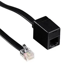 goobay RJ-12 Kabel 6,0 m schwarz, 1 St.