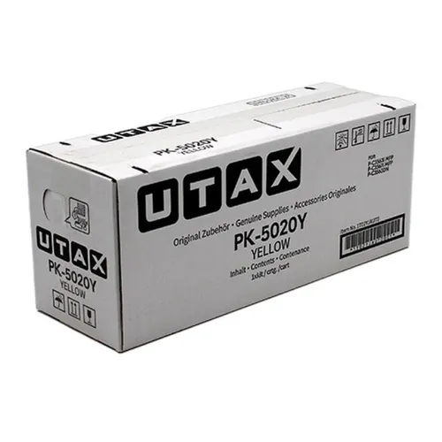 Utax Toner PK-5020Y Gelb - Original Toner mit einer Kapazität von ca. 5.000 A4-Seiten, ideal für hohe Druckvolumen in Büros und kompatibel mit mehreren Druckermodellen.