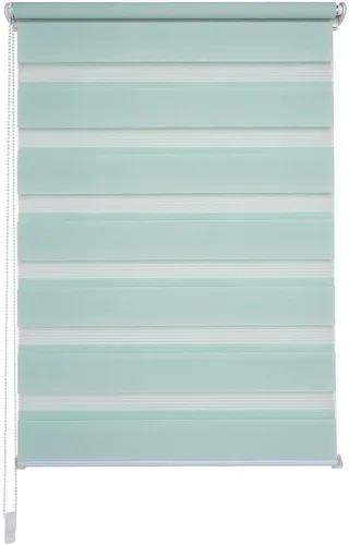 Liedeco Doppelrollo Klemmfix-Duo-Rollo, Lichtschutz, ohne Bohren, pastell/grün - Doppelrollo für einfache Klemmfix-Montage ohne Bohren, optimaler Licht- und Sichtschutz, ideal für große Fensterflächen, Maße: 160x45 cm.