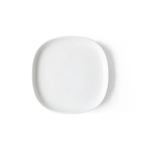 Porzellan Teller flach 18 cm eckig 
