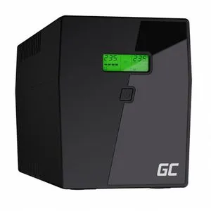 Green-Cell USV UPS Micropower 1500VA - 4 Schuko Ausgänge, ideale USV für Heimgeräte mit automatischer Spannungsregulierung und übersichtlichem Display