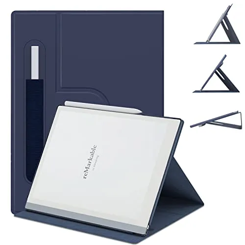 DONGZHU Hülle für Remarkable 2 Paper Tablet 10.3 Zoll (2020), Touch Feeling Dünne, Leichte und Intelligente Folio Hülle für Remarkable 2 Paper Tablet (Tiefblau)