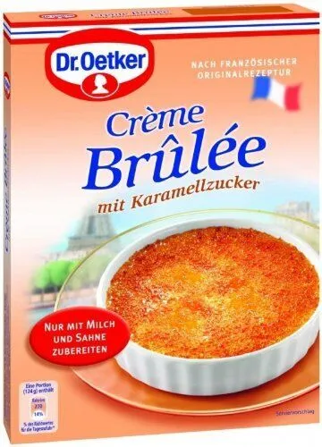 Dr. Oetker Creme Brulee - Pudding & Dessertmischung, cremig und knusprig zugleich – für ein unvergessliches Dessert-Erlebnis!