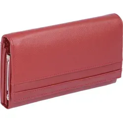 Wortmann große Damenbörse mit Knipser aus Leder, rot - Elegante Geldbörse mit 4 Kreditkartenfächern, 3 Steckscheinfächern und einem praktischen Kleingeldfach. Ideal für den täglichen Gebrauch und stilvolle Aufbewahrung.