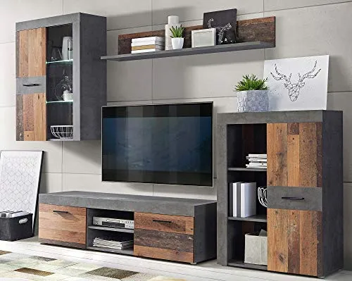 Forte Grigor Wohnwand mit 4 Türen von Forte