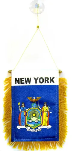 Wimpel NEW YORK 15x10cm - BUNDESSTAAT NEW YORK Mini Flagge 10 x 15 cm - Auto Pen