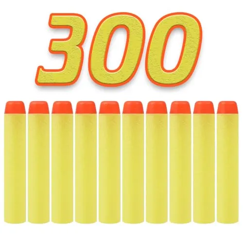 König Design Nerf Pfeile - 300 Stück Nerf Darts Nerf Munition Pfeile Dart Bullets Refill Darts Foam Pfeile für N-Strike Elite Blasters Series Hasbro Fortnite