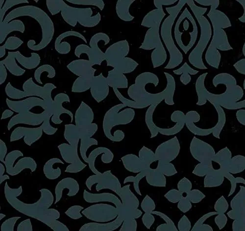Klebefolie Möbelfolie Ornamente schwarz grau 45 cm x 200 cm Dekorfolie Barock Selbstklebefolie