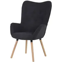 SVITA Cleo Ohrensessel - Bequemer Relaxsessel in Dunkelgrau - Relaxsessel & -liegen mit eleganter Polsterung und bequemen Armlehnen, ideal für entspannte Stunden beim Lesen oder Fernsehen. Gesamtmaße: 53 x 107 x 70 cm.