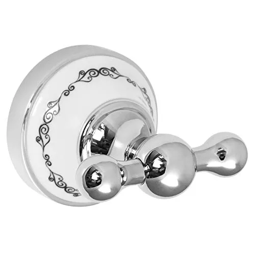 Welfenstein 2er Handtuchhaken Retro Nostalgie Handtuchhalter Keramik D5-02