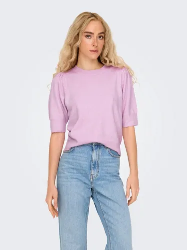 ONLY Rundhalspullover ONLRica - Drapiert und Gerafft - Pullover aus Recyclingmaterial, pflegeleicht mit normaler Passform und stylish drapiertem Design, ideal für einen modernen Look.