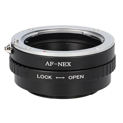 Objektivadapter für Sony AF Objektive an Sony E-Mount Kameras mit Blendenring - Sonstiges Objektivzubehör, stabiler Adapter aus eloxiertem Aluminium für präzise Anbringung von Sony AF Objektiven an E-Mount Kameras mit stufenlos einstellbarem Blendenring.