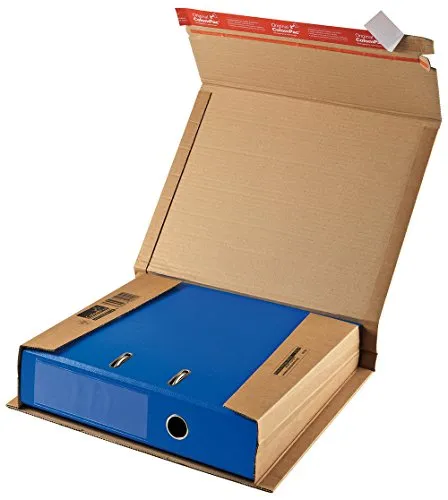 ColomPac CP050.01 Ordnerverpackung aus Wellpappe - Kartons mit umlaufendem Kanten- und Eckenschutz, integriertem Aufreissfaden für einfaches Öffnen, FSC-zertifiziert und klimaneutral.