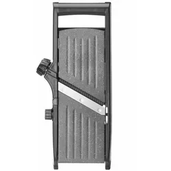 Samurai japanische Mandoline, HENDI - Präzises Schneiden leicht gemacht - Reiben & Küchenreiben - Robuste Edelstahl-Konstruktion mit ultrascharfen Klingen, PTFE-Antihaftbeschichtung und einstellbarer Schnittdicke für müheloses, präzises Schneiden.