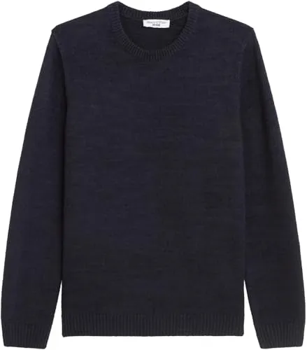 Marc O'Polo DENIM Rundhalspullover aus Bio-Baumwoll-Bouclé in Blau XL - Nachhaltiger Pullover aus 84% Bio-Baumwolle, ideal für einen lässigen Look und angenehmen Tragekomfort. Perfekt für umweltbewusste Modefans!