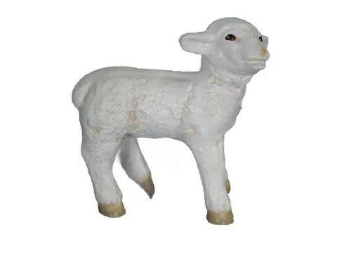JVmoebel Skulptur Niedliche Schaf-Figur aus hochwertigem Material für Deko (Schaf klein Material: Kunststoff/Acryl 17 cm), Made in Europa