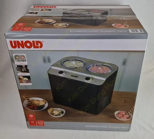 Unold 48830 Doppio Eismaschine - Speiseeisbereiter mit Kompressor, 2 Eisbehälter für verschiedene Eiskreationen in nur 30 Minuten