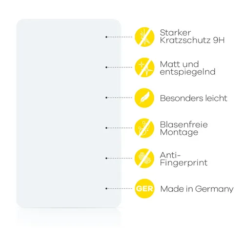 upscreen Entspiegelungs Schutzglas für 38.9 cm (15.3 Zoll) Displays 329 x 205.6