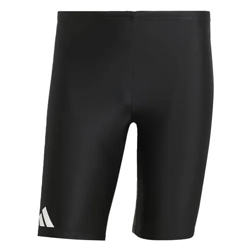 Adidas Herren Solid Swim Jammers, Schwarz/Weiß, Größe 30 - Hochwertige Bademode mit mittelhohem, elastischem Bund und Kordelzug. Aus 78 % recyceltem Nylon für ein angenehmes Tragegefühl und langlebige Chlorbeständigkeit.