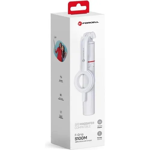 Forcell Stylus F-GRIP MagSelfie S100M Selfie-Stick mit Fernbedienung - Der Forcell Stylus F-GRIP MagSelfie S100M ist ein praktischer Selfie-Stick mit kabelloser Fernbedienung für einfache Aufnahmen. Ideal für unterwegs und perfekt für kreative Selfies! Kompatibel mit Mobiltelefonen und Tablets.
