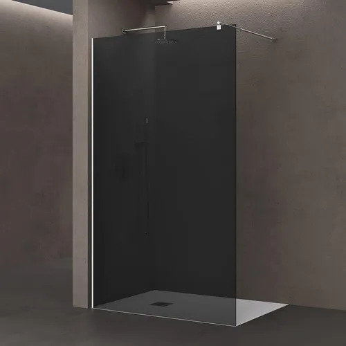 doporro Walk-in-Dusche Duschwand aus Einscheibensicherheitsglas - Walk-In Dusche, bietet einen offenen Einstieg und ist aus robustem 8mm NANO-Glas, ideal für moderne Badezimmergestaltung.