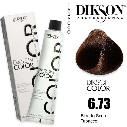 Haarfarbe 6.73 Dunkelblond Warmes Tabak Dikson Color 120ml