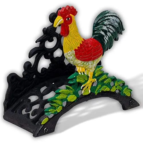 Aubaho Dekoobjekt Schlauchhalter - Schlauchwagen aus schwerem Gusseisen im antiken Stil, ideal für eine dekorative und stabile Aufhängung Ihres Gartenschlauchs.