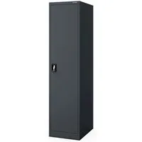 Jan Nowak Aktenkabinett ALEX D600 185 x 45 x 60 cm Anthrazit mit Schlüssel - Praktisches Aktenschrank aus robustem Metall für die übersichtliche Aufbewahrung von Dokumenten. Mit höhenverstellbaren Böden und abschließbarem 3-Punkt-Schloss ideal für Büros und kleine Räume.