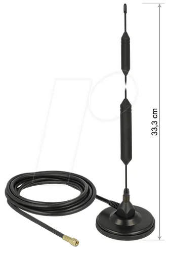 DELOCK 12418 - GSM-Antenne mit Magnetfuß, 5 dBi, 3 m