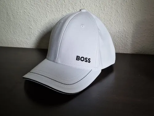 BOSS Cap - Atmungsaktive Baumwollkappe mit Logo - Hüte & Mützen: Unisex Baseballkappe in Weiß, atmungsaktiv und mit verstellbarem Metallverschluss für optimalen Tragekomfort.