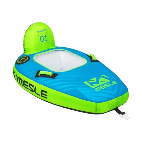 Mesle Tube Boot Bumper, 1 Person Funtube Wassersport, Wasserreifen aufblasbar, Towable Tube für Kinder & Erwachsene, Schleppring für Motorboot & Jetski, Wasserring zum Ziehen